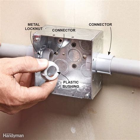 can you use pvc conduit with metal boxes|connecting conduit to breaker box.